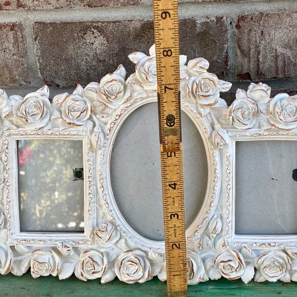 Shabby Chic Rose Garden Triple Photo Collage Frame - Picture 3 of 4